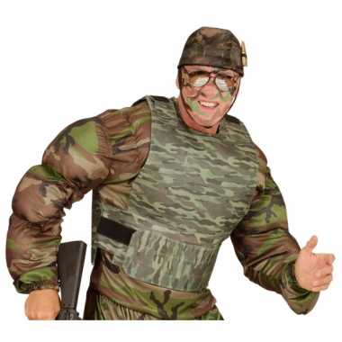 Kogelvrij leger camouflage vest carnavalskleding accessoire