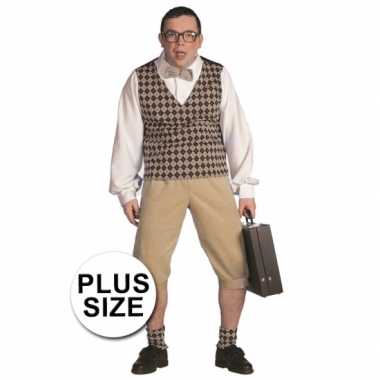 Plus size nerd carnavalskleding heren