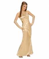 Carnavalskleding gouden jurk voor dames