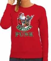Foute kerstsweater carnavalskleding 1 5 meter punk rood voor dames