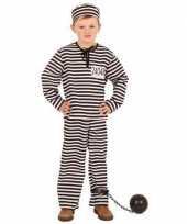 Gestreept gevangene carnavalskleding kinderen