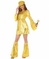 Gouden disco pak carnavalskleding voor dames