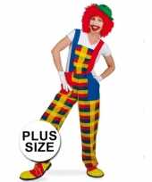 Grote maten clown pebbi carnavalskleding voor volwassenen
