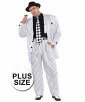 Grote maten gangster carnavalskleding voor heren