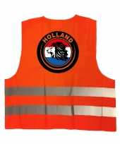 Hollandse leeuw veiligheidshesje oranje ek wk supporter carnavalskleding voor volwassenen