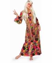Lange sixties hippie jaren 60 carnavalskleding jurk voor dames