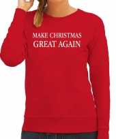 Make christmas great again kerst sweater kerst carnavalskleding rood voor dames