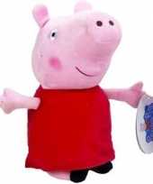 Pluche peppa pig big knuffel in rode carnavalskleding 28 cm speelgoed