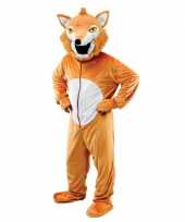 Pluche vos carnavalskleding voor volwassenen