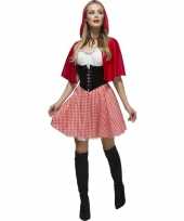 Sexy roodkapje carnavalskleding jurkje voor dames