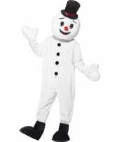 Sneeuwpop mascotte carnavalskleding