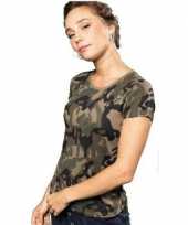 Soldaten leger carnavalskleding camouflage shirt dames