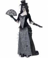 Zwarte weduwe carnavalskleding victoriaans